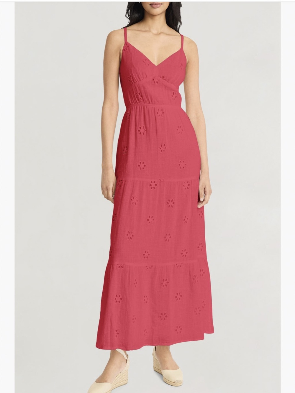 NWT(THE GOOD JOURNEY) 
Eyelet Cotton
Midi summer Sundress claret Red size 16